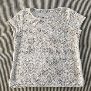 White lace casual blouse